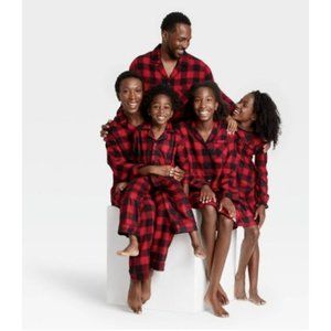 NWT Wondershop Long Sleeve Flannel Holiday Family Pajama Set, Red